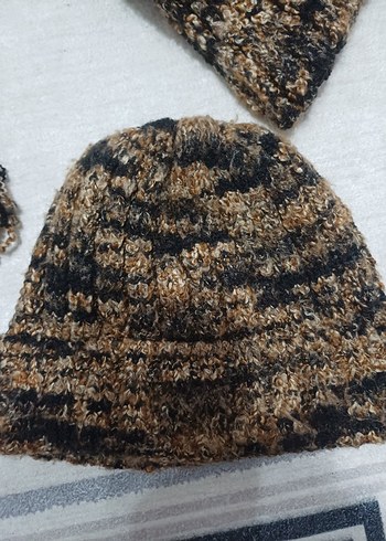 Kahverengi  Bere ve Atkı Takımı - Görsel 2