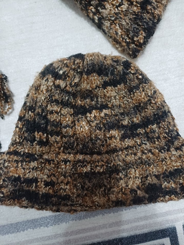 Kahverengi  Bere ve Atkı Takımı - Görsel 2