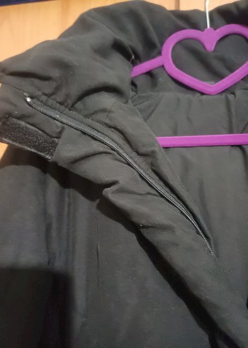 Kadın Siyah Kışlık kaban - Görsel 4