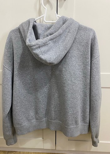 Gri Jordan Fermuarlı Kadın Sweatshirt - Görsel 7