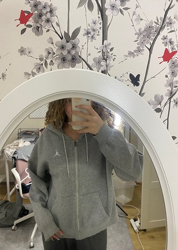 Gri Jordan Fermuarlı Kadın Sweatshirt - Görsel 10