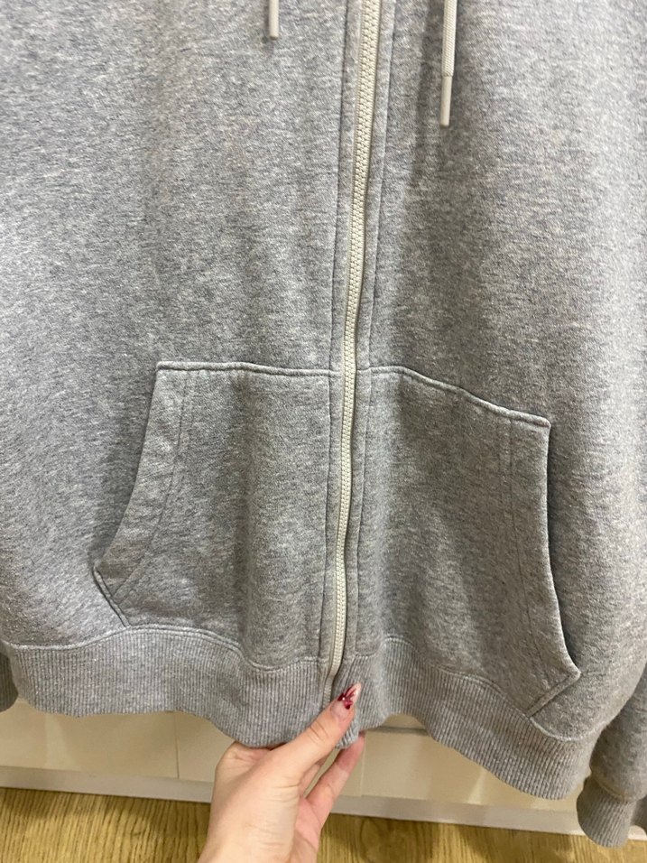 Gri Jordan Fermuarlı Kadın Sweatshirt - Görsel 3