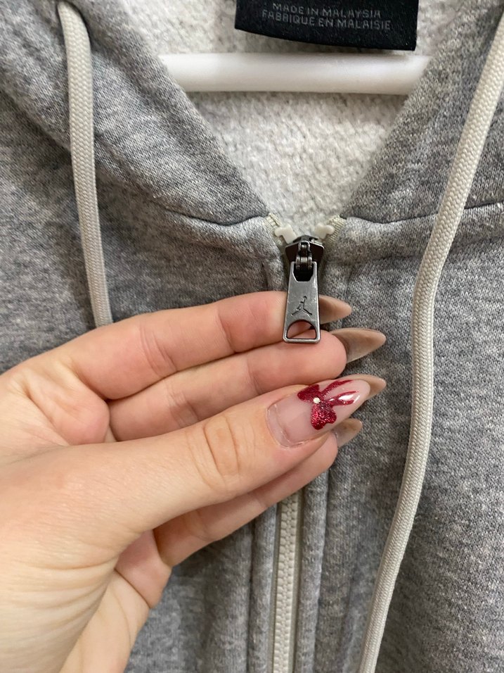 Gri Jordan Fermuarlı Kadın Sweatshirt - Görsel 4