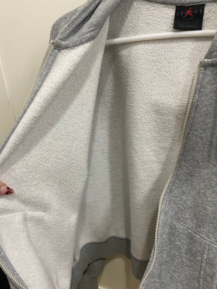 Gri Jordan Fermuarlı Kadın Sweatshirt - Görsel 5