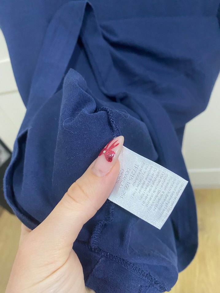 Lacost Koyu Mavi Kısa Kollu Tişört - Görsel 4