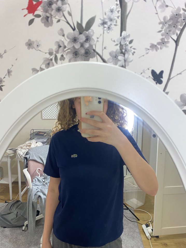 Lacost Koyu Mavi Kısa Kollu Tişört - Görsel 5