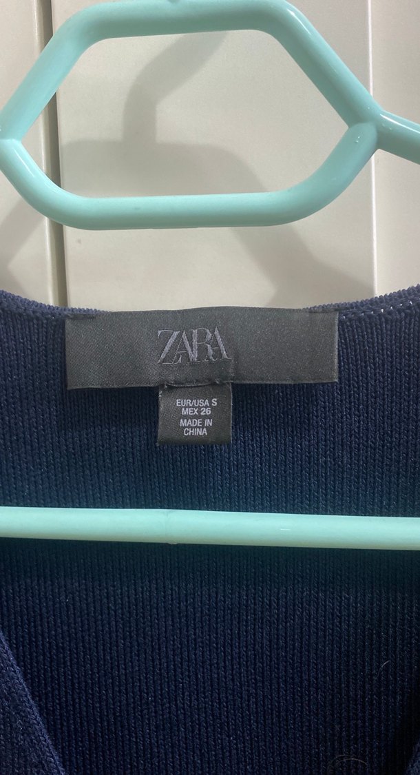 Zara Klasik Kesim Lacivert Düğmeli Kadın Yelek - Görsel 2