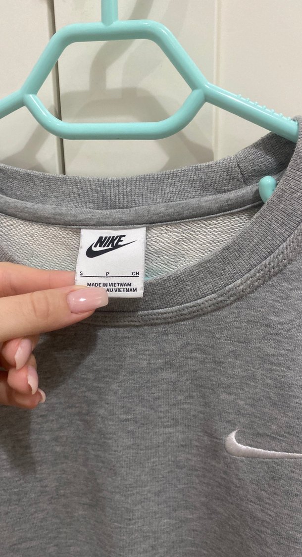 Nike Gri Uzun Kollu Sweatshirt - Görsel 2