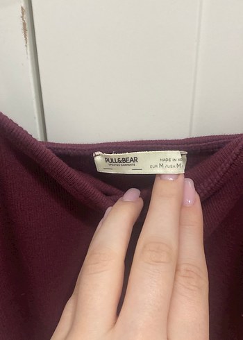 Pull Bear bordo elbise - Görsel 3