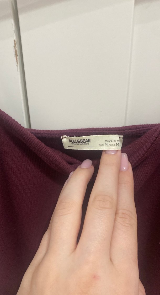 Pull Bear bordo elbise - Görsel 3