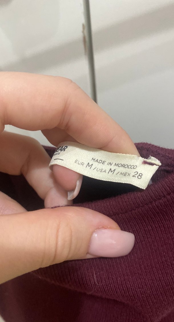 Pull Bear bordo elbise - Görsel 2