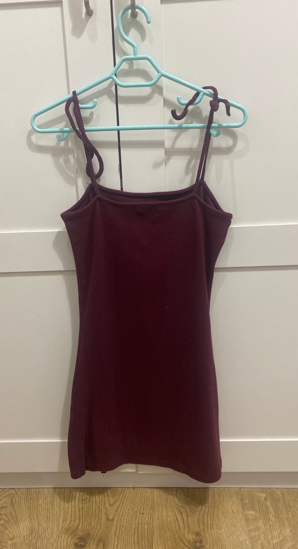 Pull Bear bordo elbise - Görsel 4