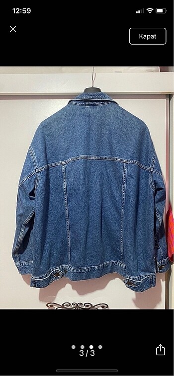 m Beden Oversize kot ceket