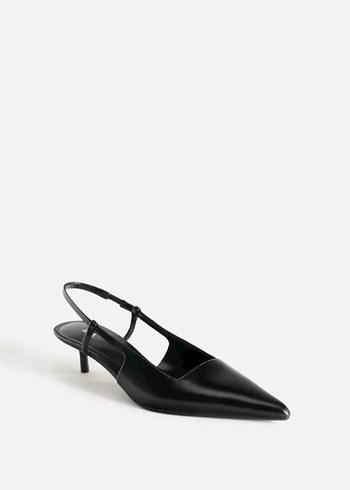 Siyah Tokalı Stiletto Kadın Ayakkabı