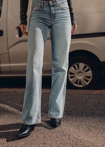 Jeans Trf wıde leg orta bel jeans... - Görsel 3