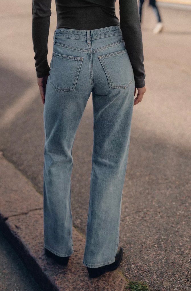 Jeans Trf wıde leg orta bel jeans... - Görsel 4