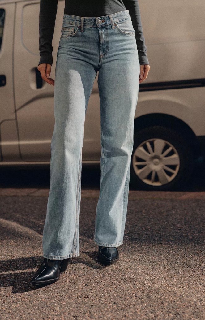 Jeans Trf wıde leg orta bel jeans... - Görsel 3