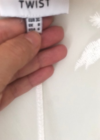 Twist İşlemeli Beyaz Bohem Uzun Kadın pareo