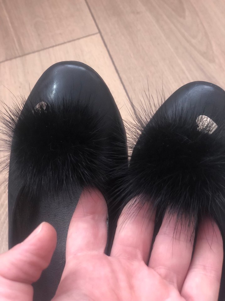 Kürklü Siyah kız çocuk  Babet - Görsel 3