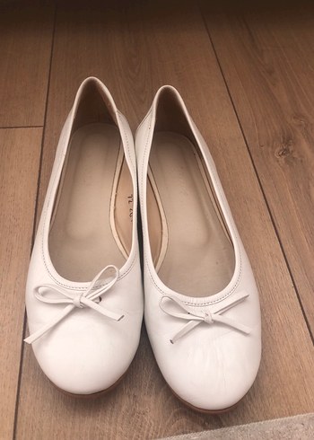 Beyaz Fiyonklu Kız çocuk  babet - Görsel 2