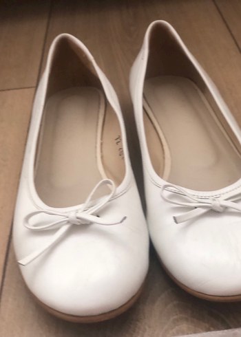 Beyaz Fiyonklu Kız çocuk  babet - Görsel 3