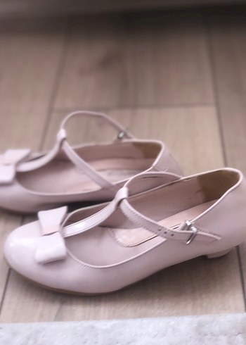 Kız Çocuk pudra rengi Tokalı Babet - Görsel 3