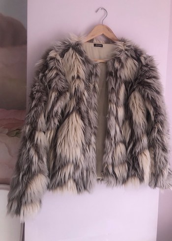 Zebra Desenli Kadın Suni Kürk Ceket - Görsel 3