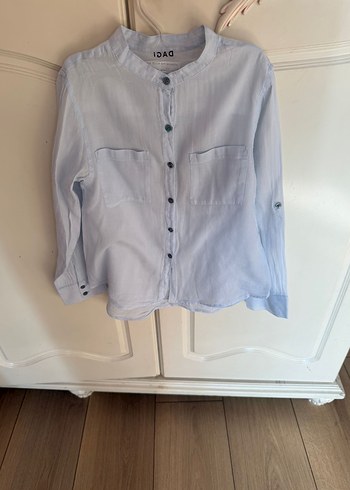 Düğmeli Beyaz Pamuklu Kız çocuk  Gömlek - Görsel 3