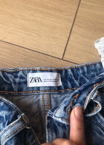 32 Beden Kadın Lacivert Düğmeli Mini Denim Şort