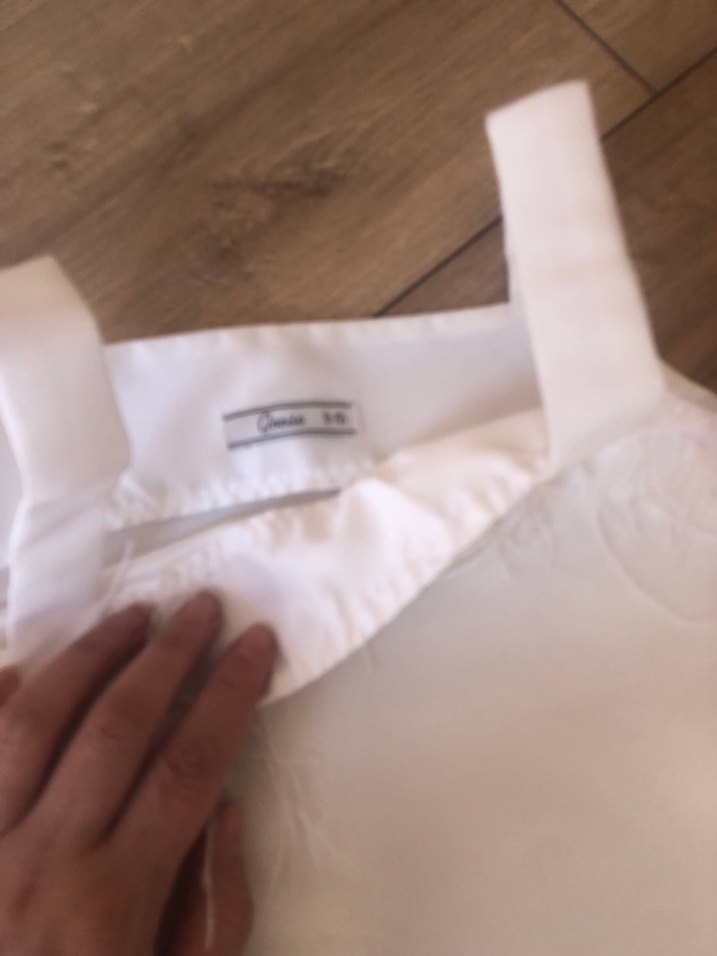 Beyaz Tüylü Kız Çocuk Atlet - Görsel 3