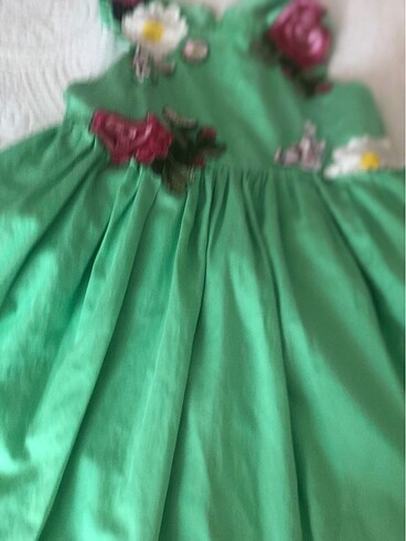 7 Yaş Beden yeşil Renk Goose kız çocuk elbise