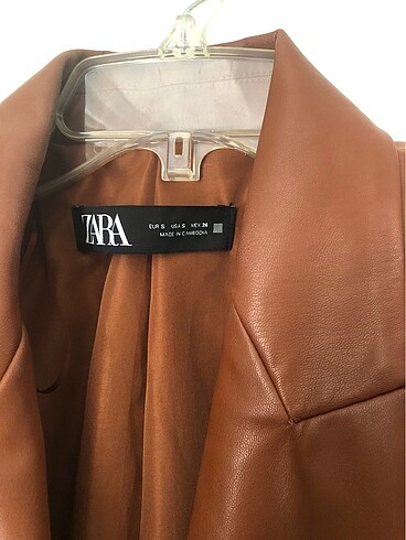s Beden camel Renk Zara bayan deri ceket