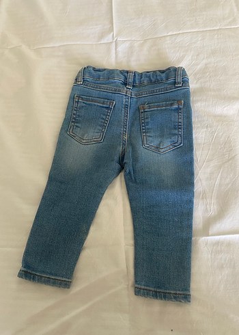 Erkek Çocuk Düğmeli Mavi Denim Pantolon - Görsel 2