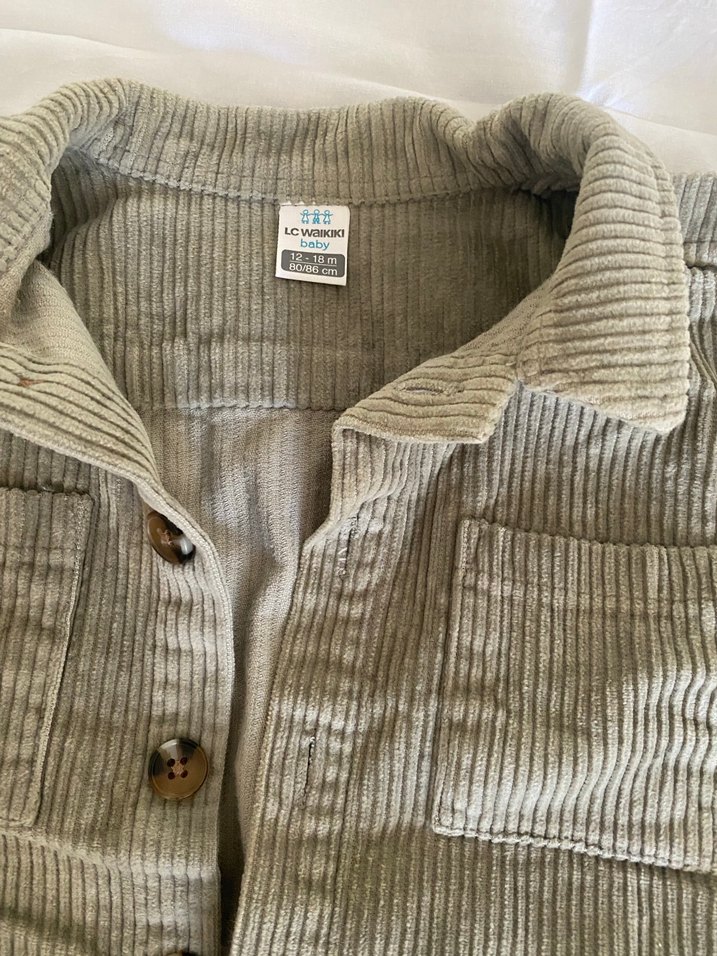 Erkek Çocuk Kadife Gömlek - Görsel 3