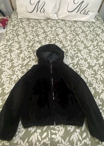 Siyah Suni Kürklü Kadın Ceket - Görsel 7