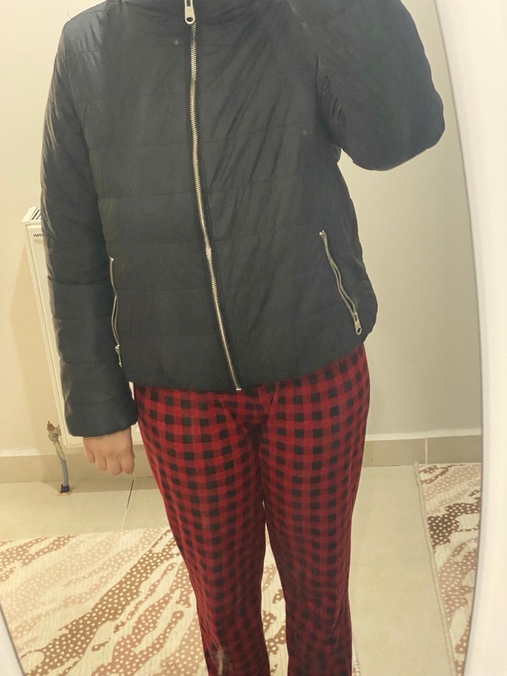 Siyah Suni Kürklü Kadın Ceket - Görsel 3