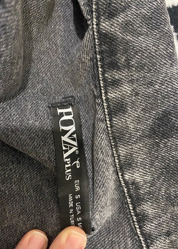 Füme Denim Kadın Tulum, Kemerli - Görsel 4