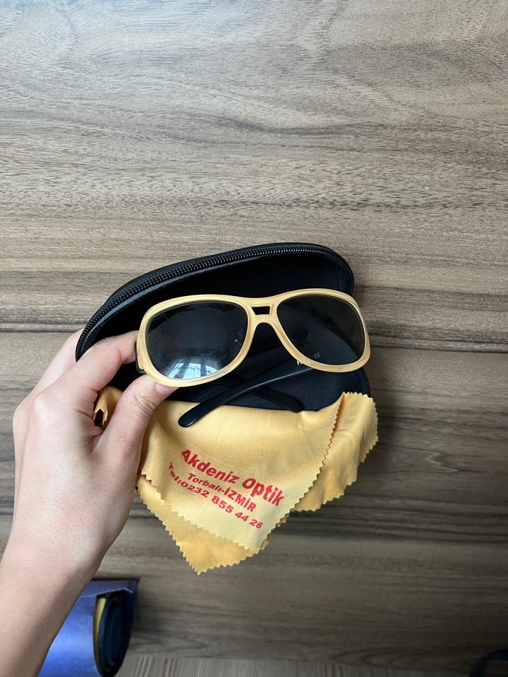 Parizyen Tarzı Parlak Bej Çocuk Güneş Gözlüğü - Görsel 2