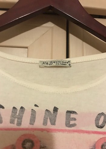 Kız Çocuk Baskılı Beyaz Pamuklu Tişört - Görsel 4