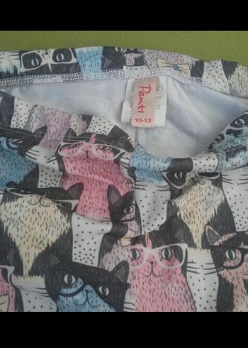 Kız Çocuk Baskılı Örme Tayt - Görsel 4