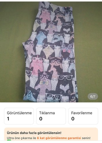 Kız Çocuk Baskılı Örme Tayt - Görsel 3