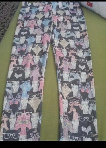 Kız Çocuk Baskılı Örme Tayt - Görsel 2