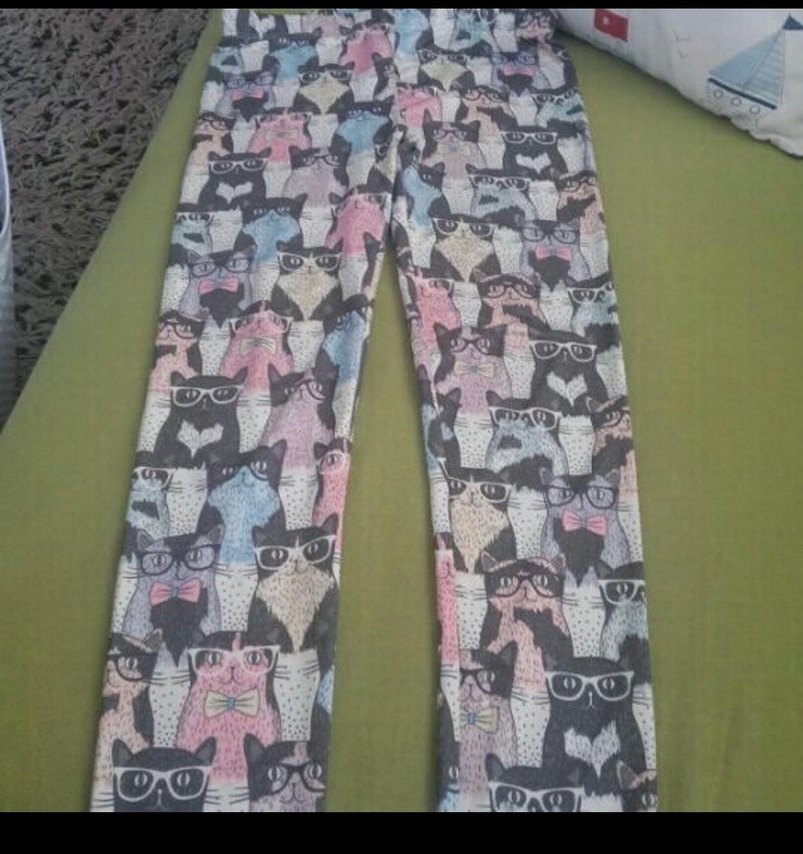 Kız Çocuk Baskılı Örme Tayt - Görsel 2