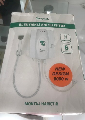 Baymak 8000W Elektrikli Yeşil Şofben - Görsel 11