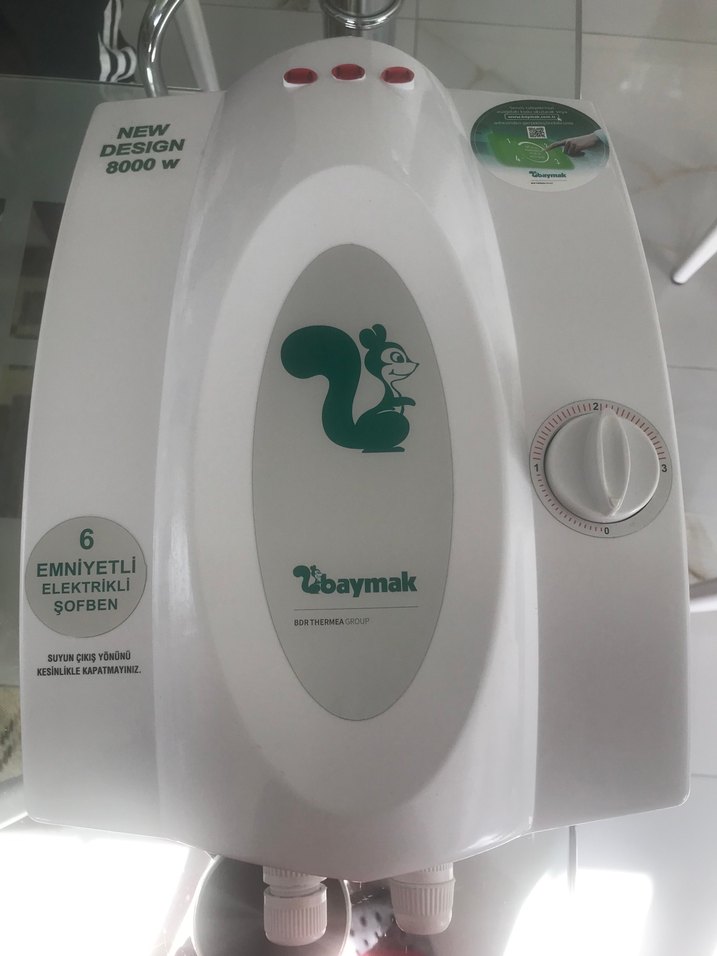 Baymak 8000W Elektrikli Yeşil Şofben - Görsel 2