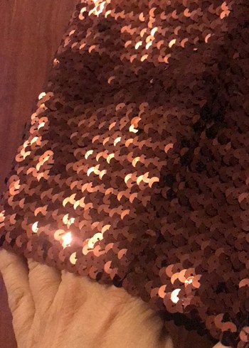 Kahverengi Payetli Kadın büstier - Görsel 2