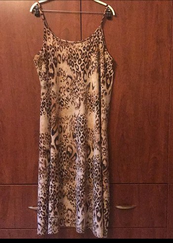 Kadın Uzun Kahverengi leopar desenli ikili takım - Görsel 2