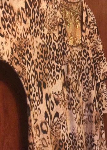 Kadın Uzun Kahverengi leopar desenli ikili takım - Görsel 4