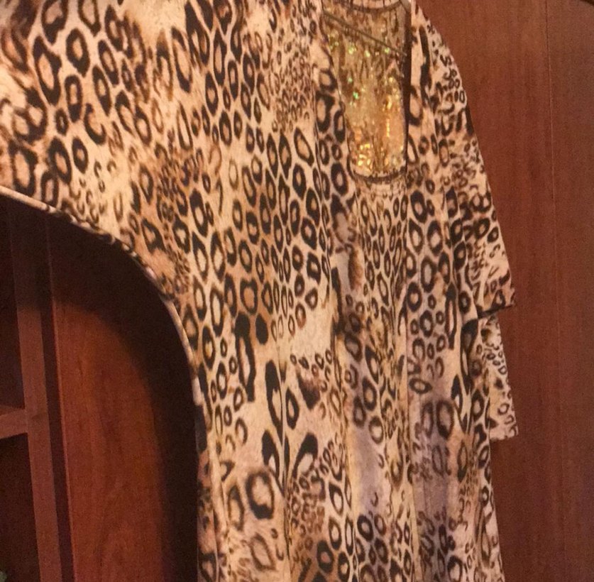 Kadın Uzun Kahverengi leopar desenli ikili takım - Görsel 4