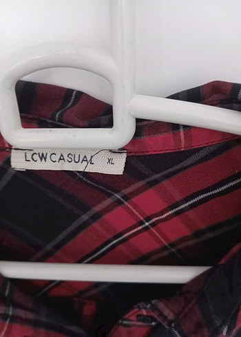 LC Waikiki Kırmızı Ekose Düğmeli Kadın Gömlek